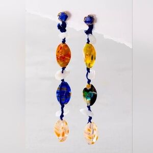 Ariana Ost Voyage Dangle Earrings (Blue) | Free People